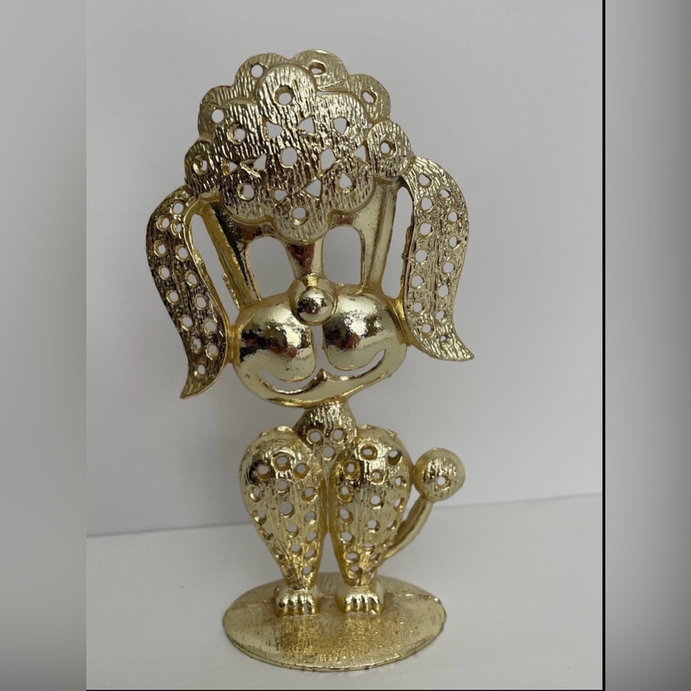 Vintage Torino Earring Holder Pierced Kitschy Poodle Dog